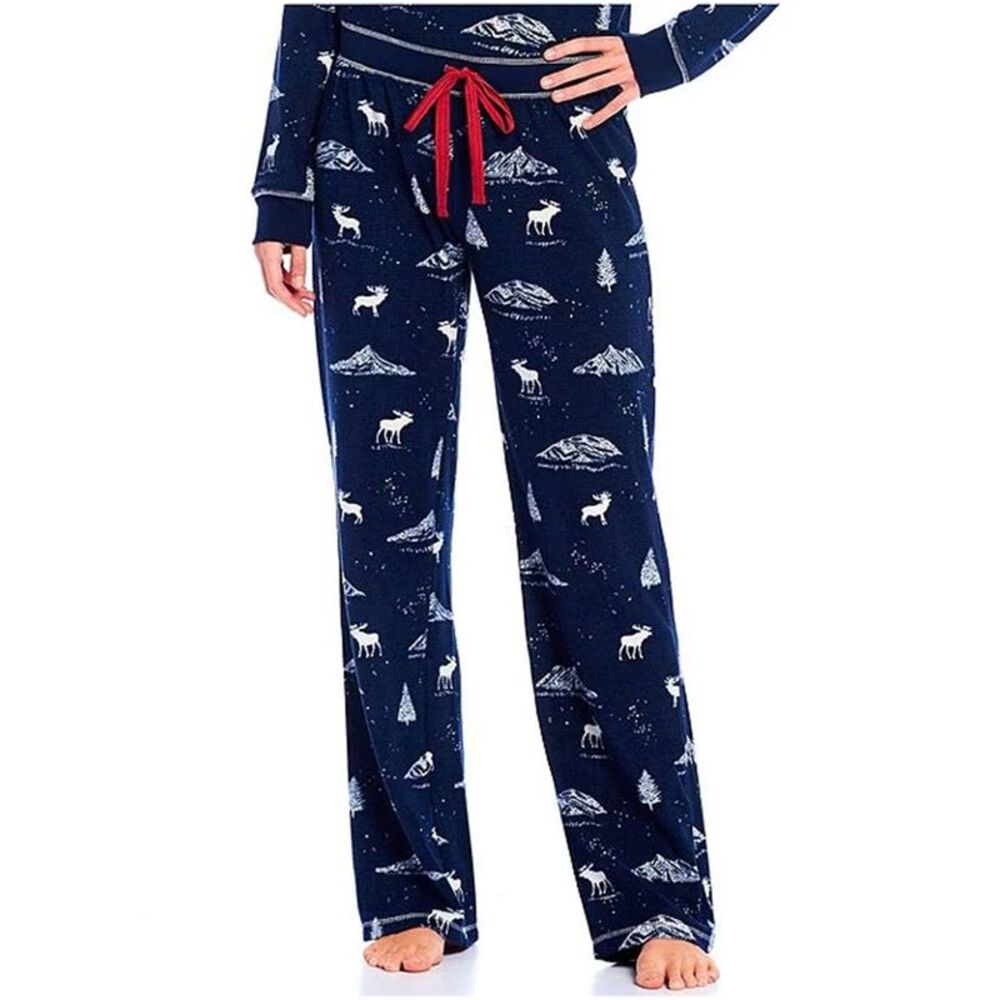 P.J. Salvage Womens Mountains,Moose,Trees Pajama Lounge Pants, NWT